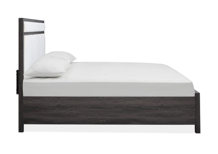 Merrifield Raisin Black King Upholstered Panel Bed - B6308-65
