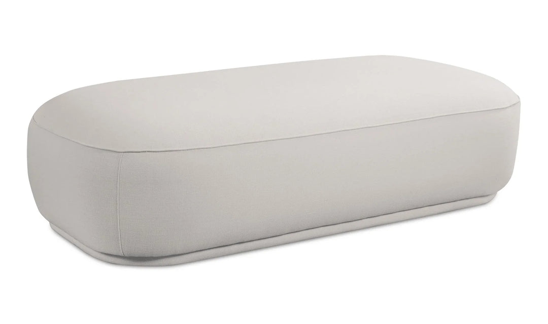 Marion Rectangular Ottoman White - AmericanHomeFurniture