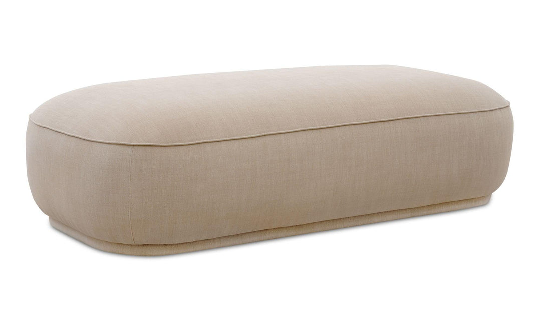 Marion Rectangular Ottoman Beige - AmericanHomeFurniture