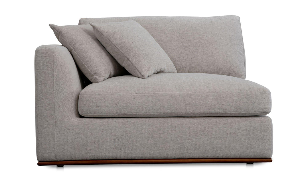 Rue Left Arm Facing Chair Flecked Grey - AmericanHomeFurniture