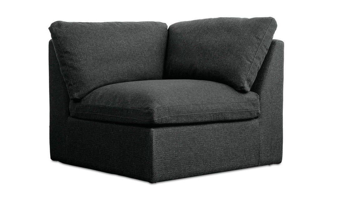 Miles Outdoor Corner Speckled Charcoal - AmericanHomeFurniture