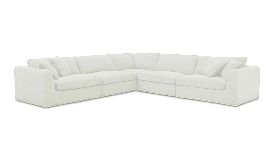 Rue Classic L Modular Sectional Off White - AmericanHomeFurniture