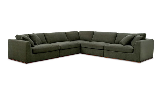 Moe's Home Collection - Rue Classic L Modular Sectional Dark Green - MO-1020-27 | American Home Furniture