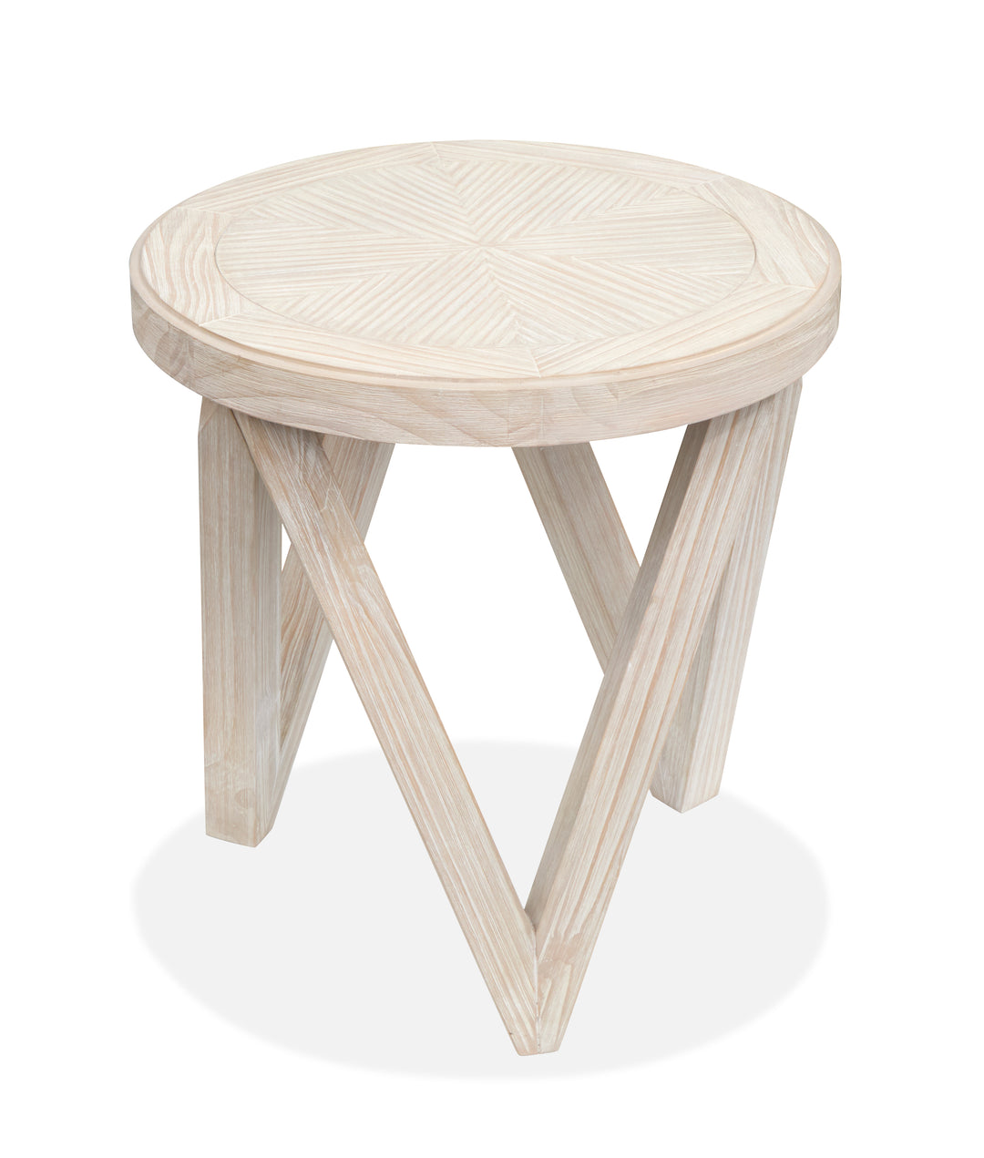 Bostwick Coconut Cream Round End Table - T6340-05