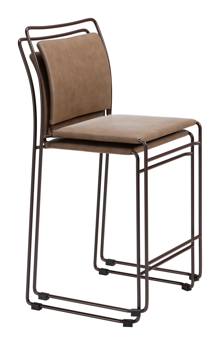 Verbena Counter Stool (Set of 2) Brown