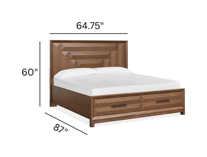Callisto Bourbon Brown Queen Panel Storage Bed - B6396-54A