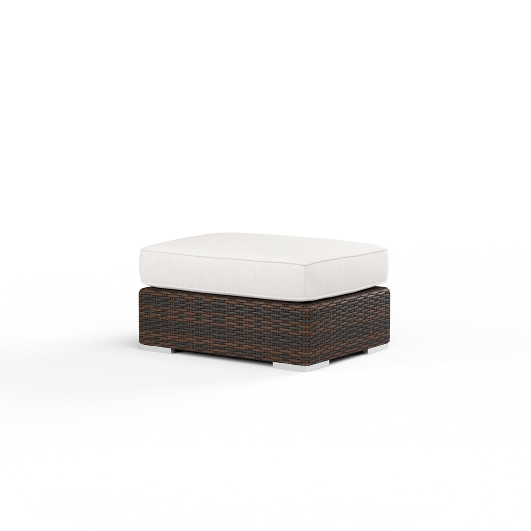 American Home Furniture | Sunset West - Montecito Ottoman in Canvas Flax w/ Self Welt