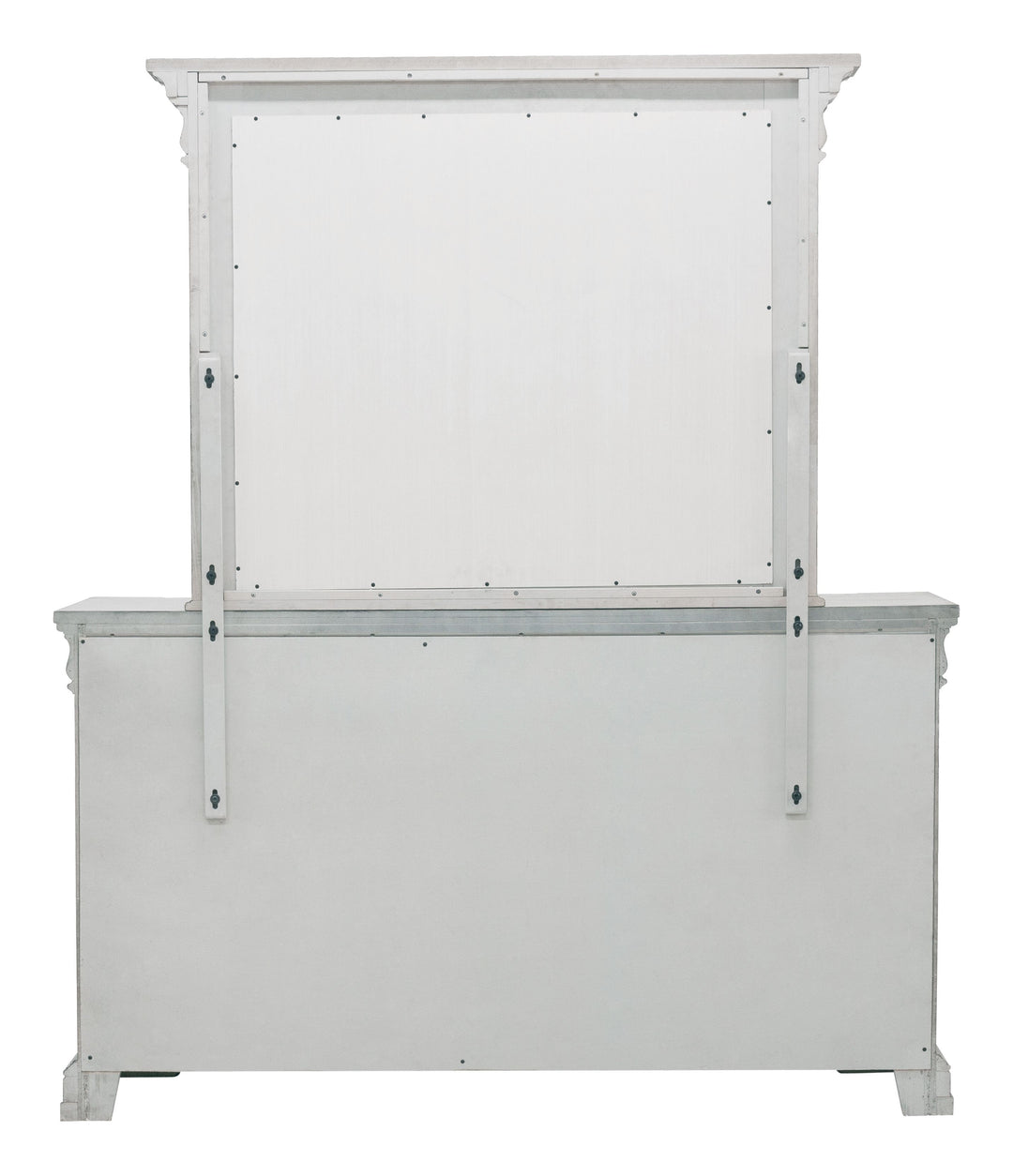 Madison Ridge Heritage Taupe 10 Drawer Dresser With Framed Mirror - P091-BR-K7