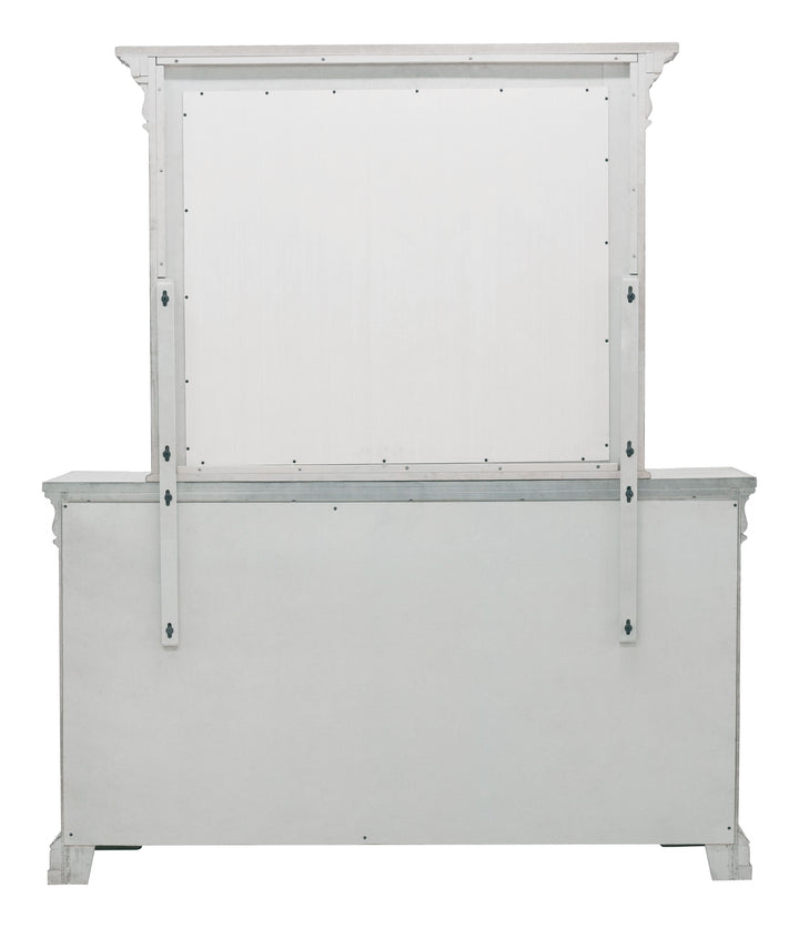 Madison Ridge Heritage Taupe 10 Drawer Dresser With Framed Mirror - P091-BR-K7