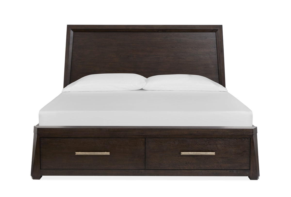 Tauren Coffee Bean Queen Panel Storage Bed - B6434-54A