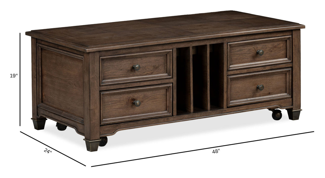 Cormac Brown Lift Top Storage Cocktail Table - T6589-50