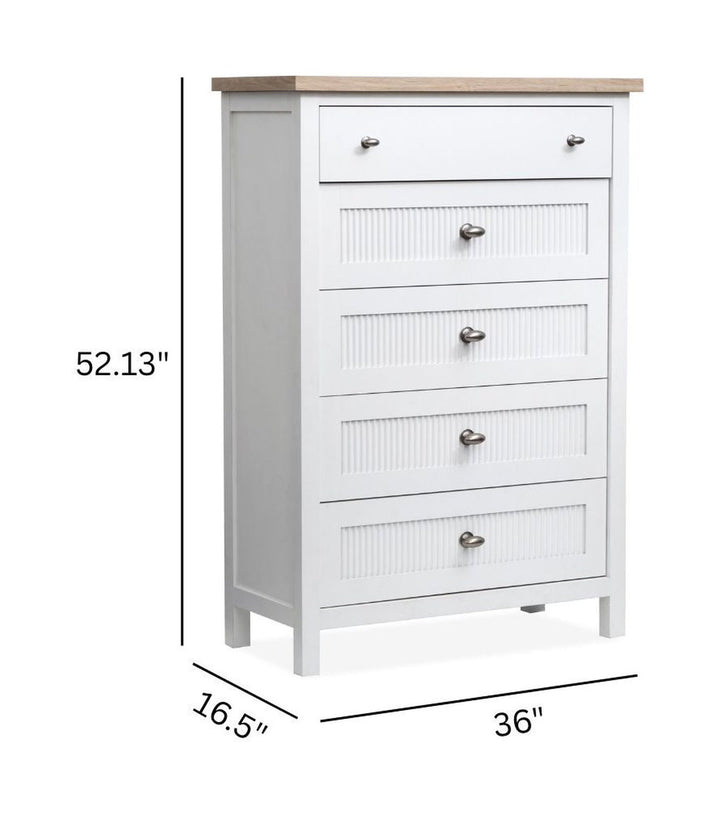 Windmill Harbour White Whisp And Sand Drawer Chest - B6313-10