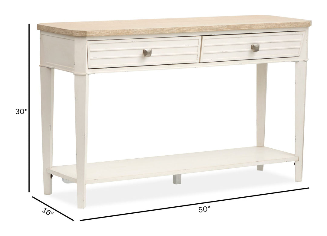 Echo Isles Sea Pearl And Driftwood Rectangular Sofa Table - T6310-73