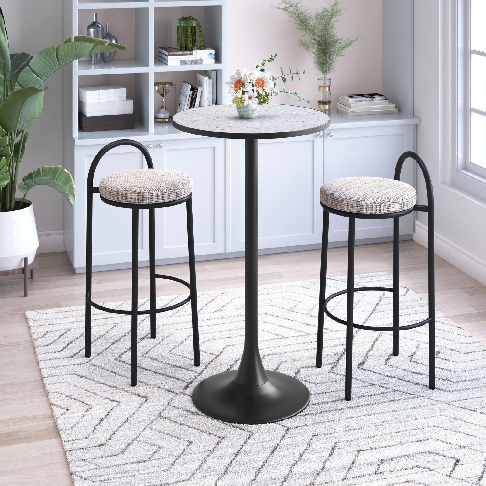 Zuo Bite Bar Table Gray & Black DINING TABLES