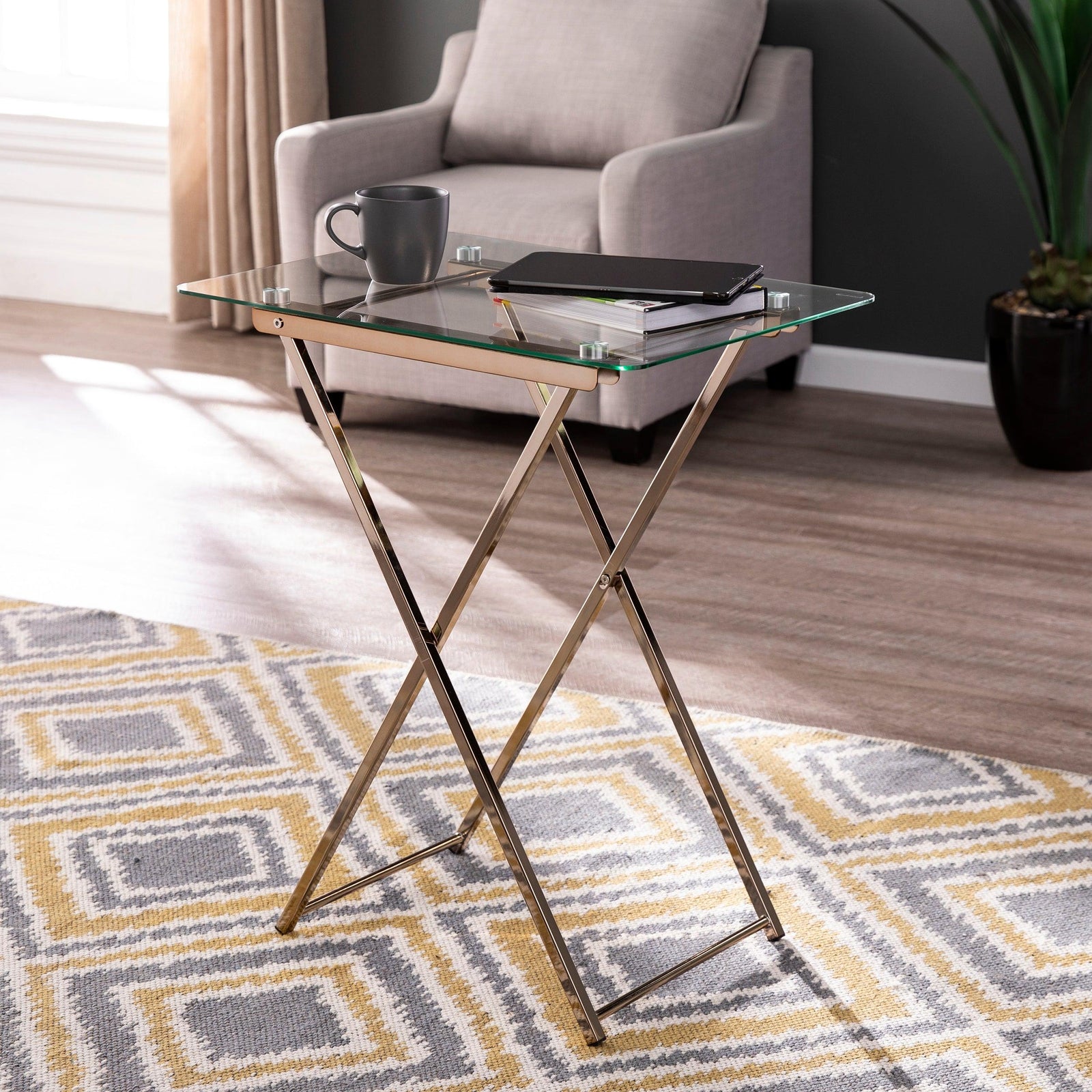 SEI Furniture Meridino Folding Tray Table ACCENT TABLES