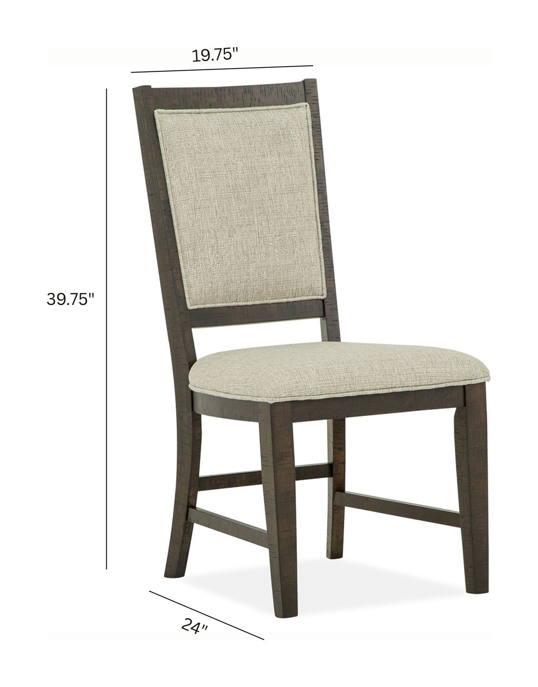 Westley Falls Graphite Step Upholstered Side Chair - Set of 2 - D4399-65