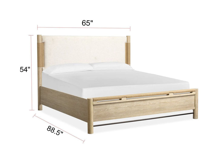 Sunset Cove Sanibel Brown Queen Panel Upholstered Bed - B5783-55