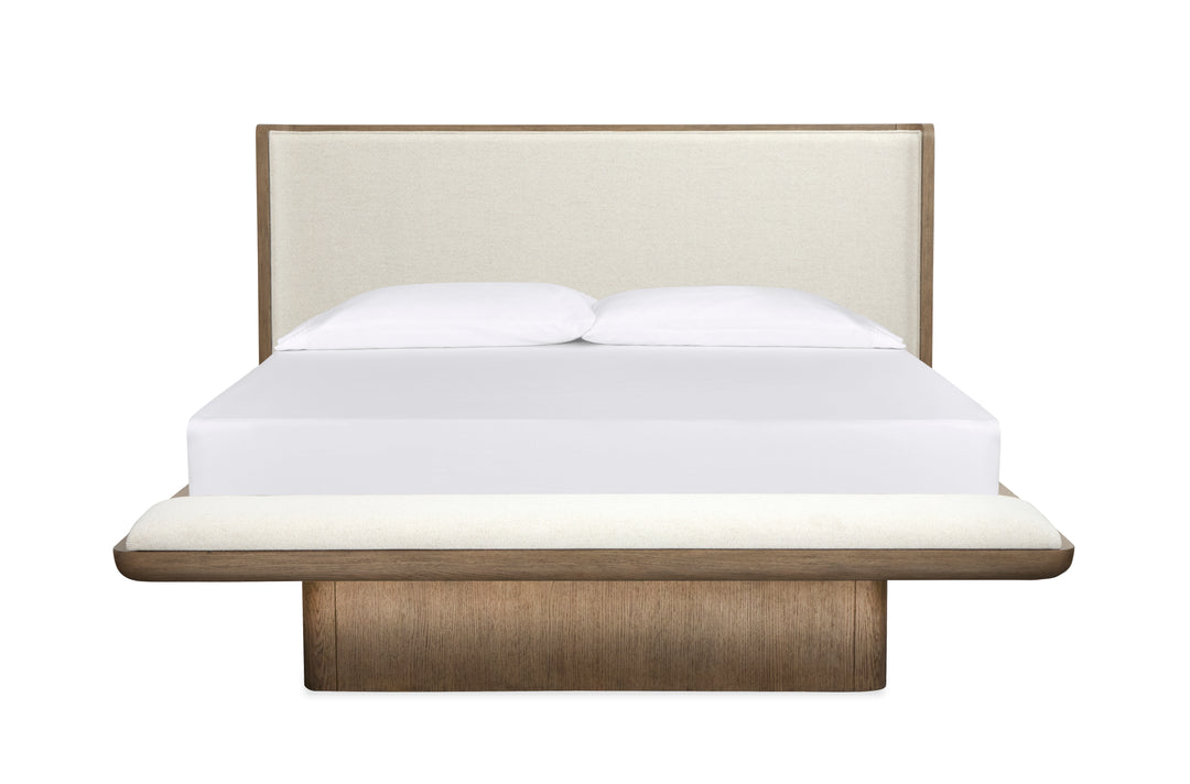 Thorne Amber Brown King Upholstered Platform Bed - B6593-60