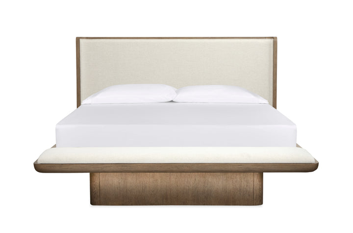 Thorne Amber Brown Queen Upholstered Platform Bed - B6593-50