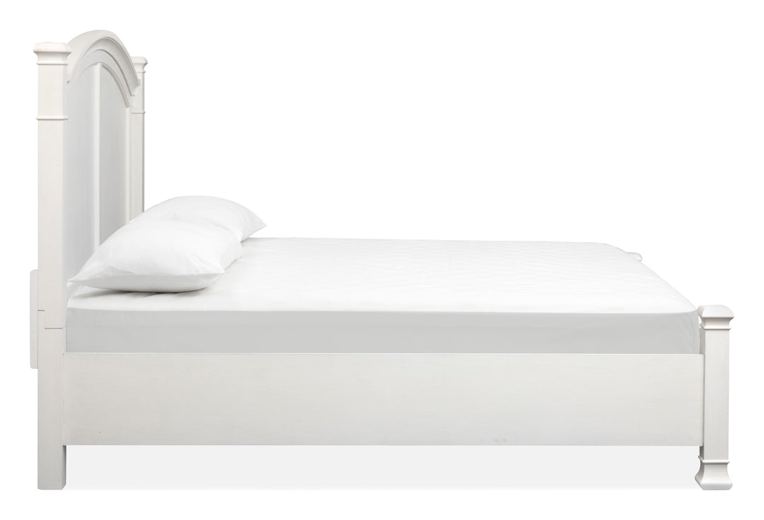 Kingston Whisper White And Cerused Nutmeg California King Panel Bed - B6407-74