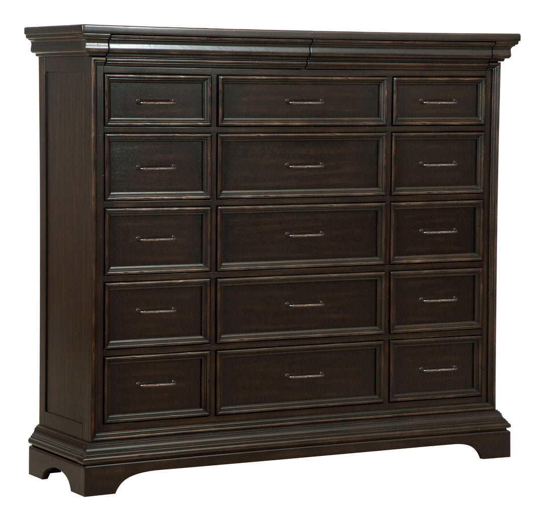 Caldwell Smoked Molasses 17 Drawer Master Chest - P012127