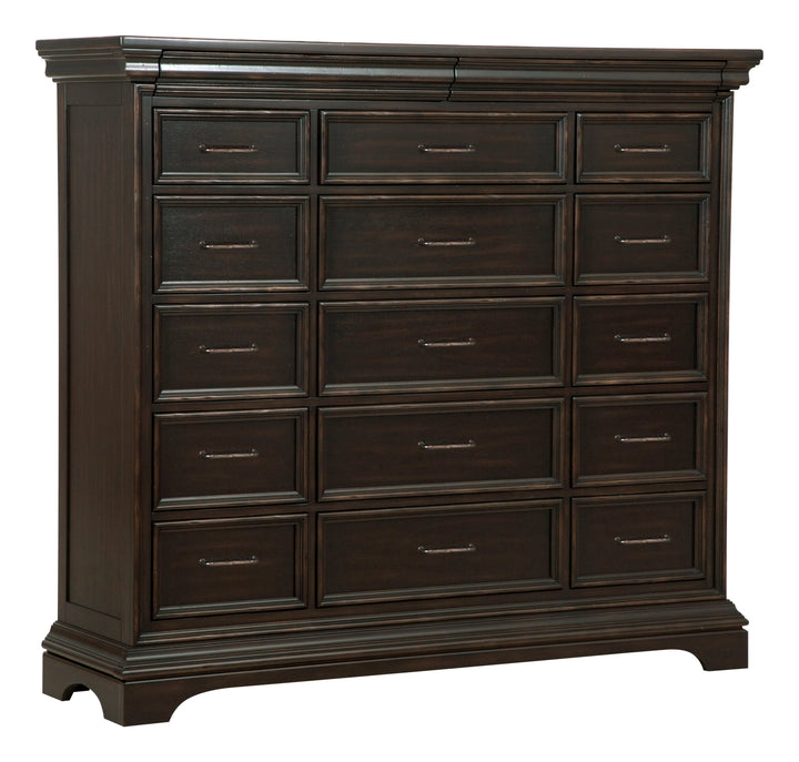 Caldwell Smoked Molasses 17 Drawer Master Chest - P012127