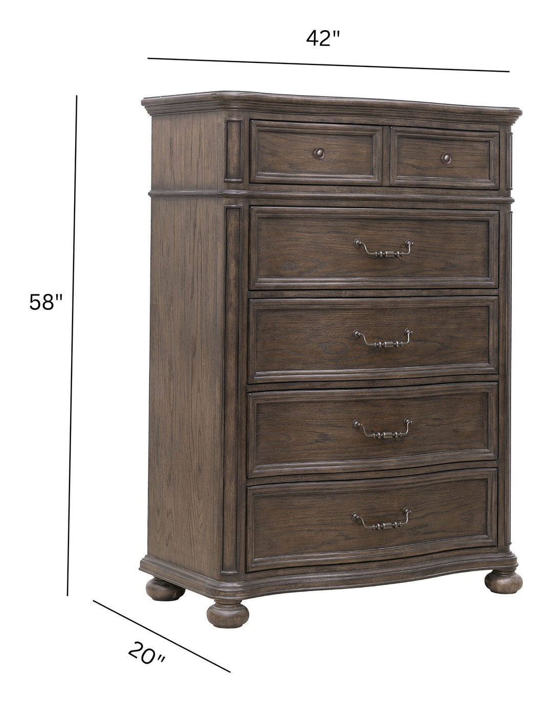 Saddle Creek Timber Brown Chest - P412124