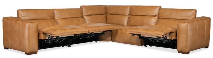 American Home Furniture | Hooker Furniture - Fresco 5 Seat Power Recline Sectional 4-PWR