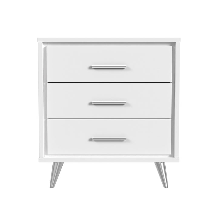 American Home Furniture | SEI Furniture - Oren Nightstand with Drawers - White