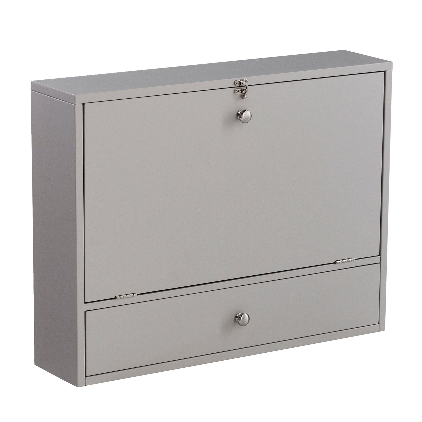 SEI Furniture Benwick Wall Mount Laptop Desk - Universal Style- Gray DESKS