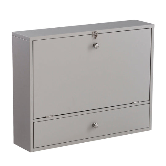 SEI Furniture Benwick Wall Mount Laptop Desk - Universal Style- Gray DESKS