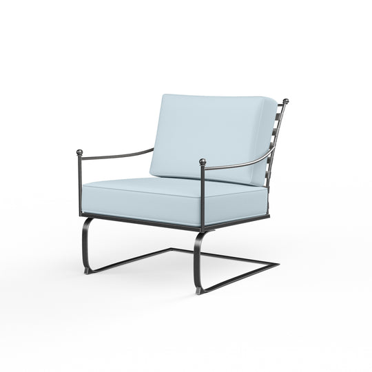 Provence Club Rocker in Canvas Skyline w/ Self Welt