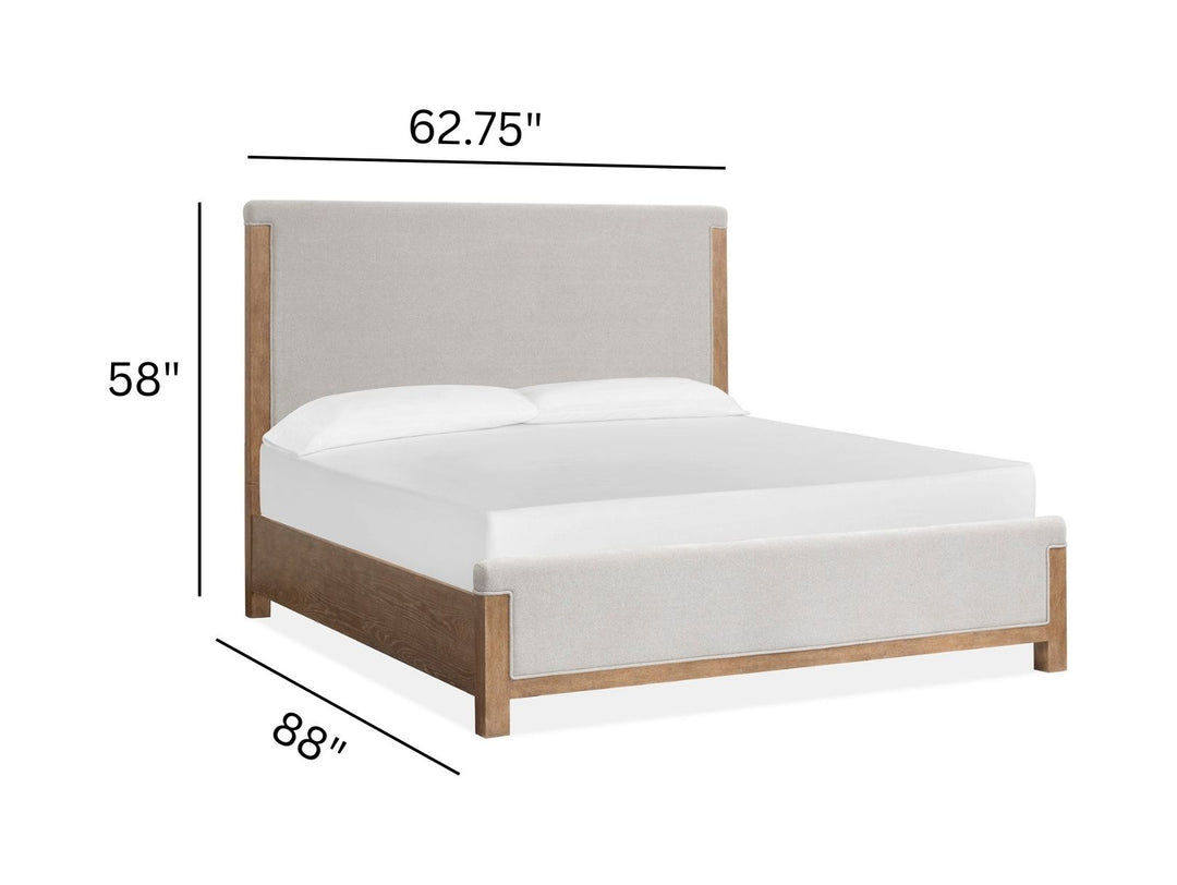 Plum Creek Sierra Brown Queen Upholstered Panel Bed - B5768-55