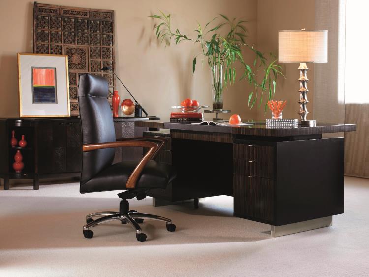 American Home Furniture | Century - Century Office Ebony Desk