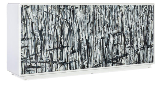 White lacquer/80''W x 19''L x 36''H