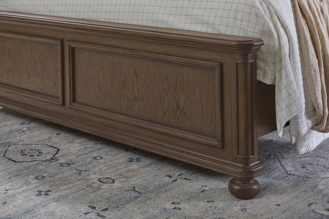 Saddle Creek Timber Brown King Upholstered Bed - P412-BR-K4