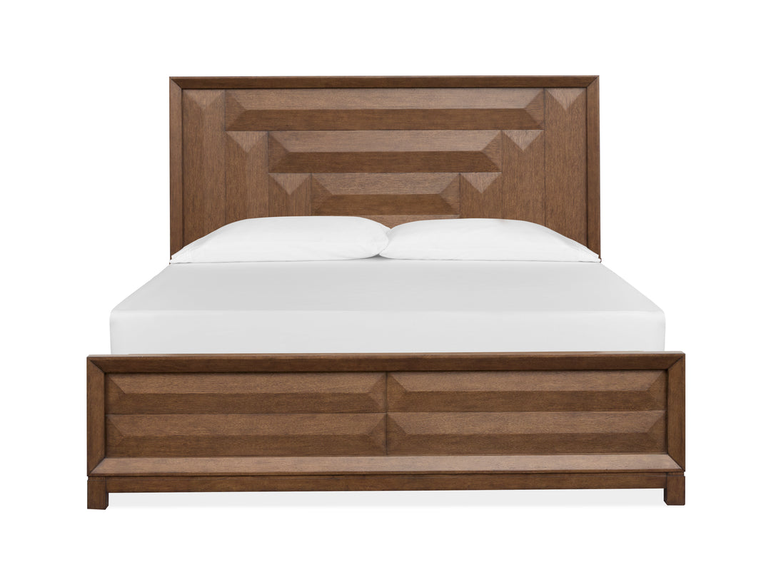 Callisto Bourbon Brown Queen Panel Bed - B6396-54