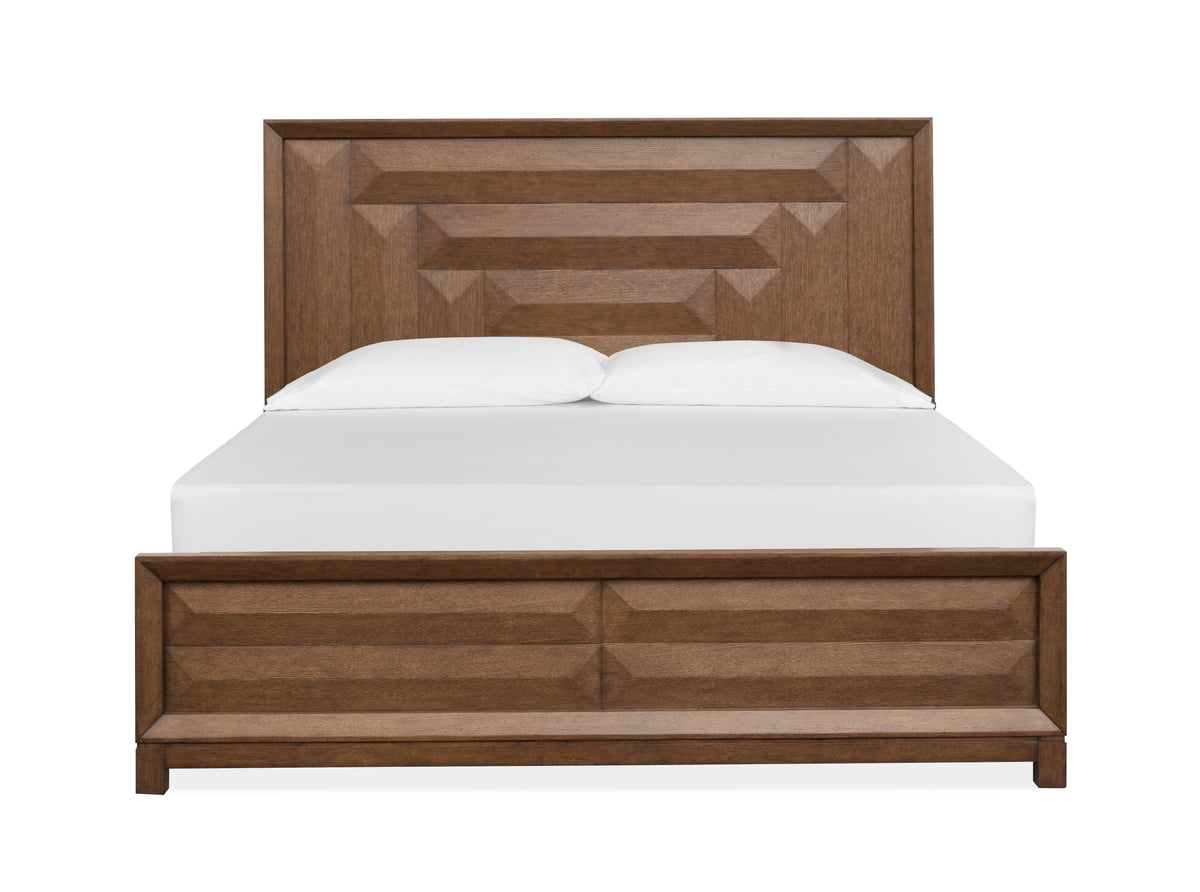 Callisto Bourbon Brown Queen Panel Bed - B6396-54