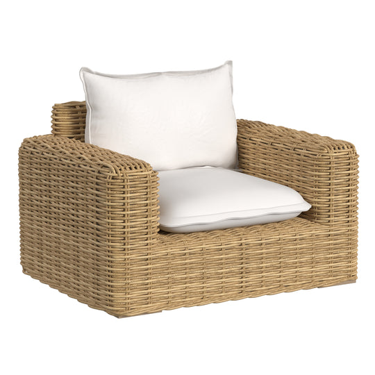 Playa Oversized Club Chair in Soothe Pearl w/ Flange Welt