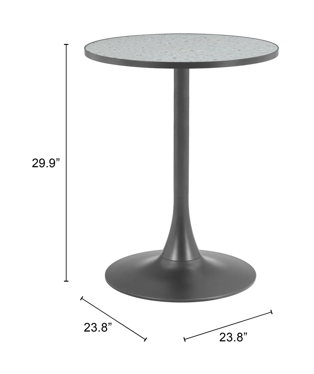 Bite Bistro Table Gray & Black - AmericanHomeFurniture