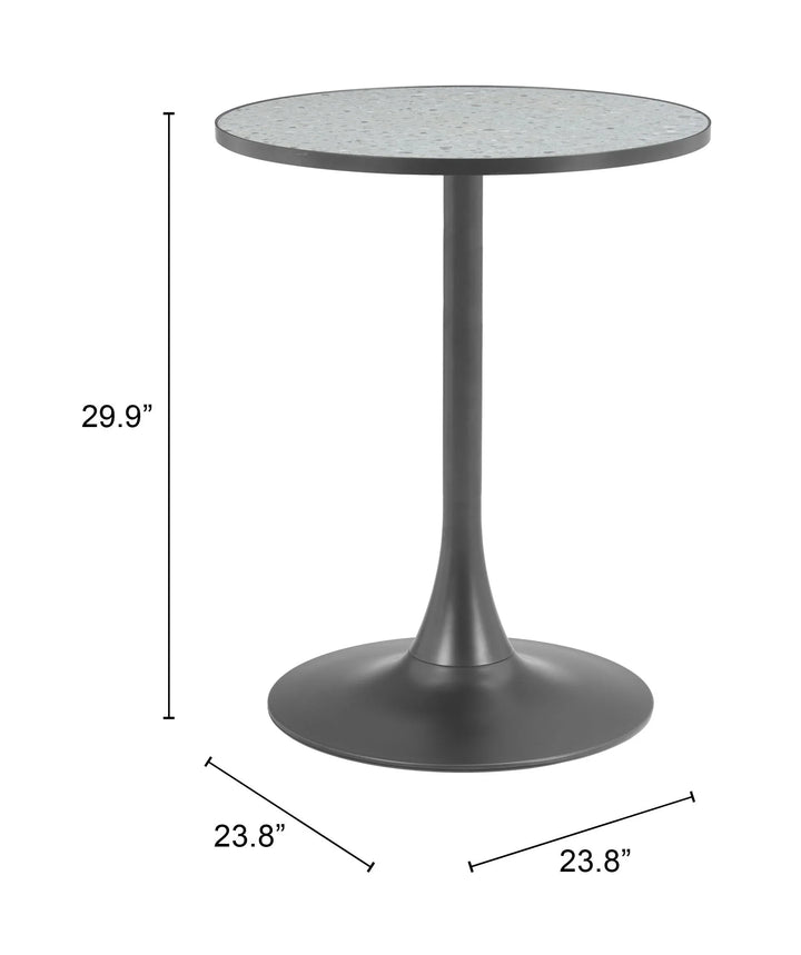 Bite Bistro Table Gray & Black - AmericanHomeFurniture