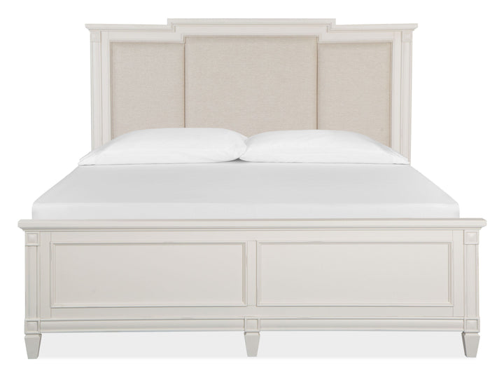 Willowbrook Egg Shell White California King Panel Upholstered Bed - B5324-75