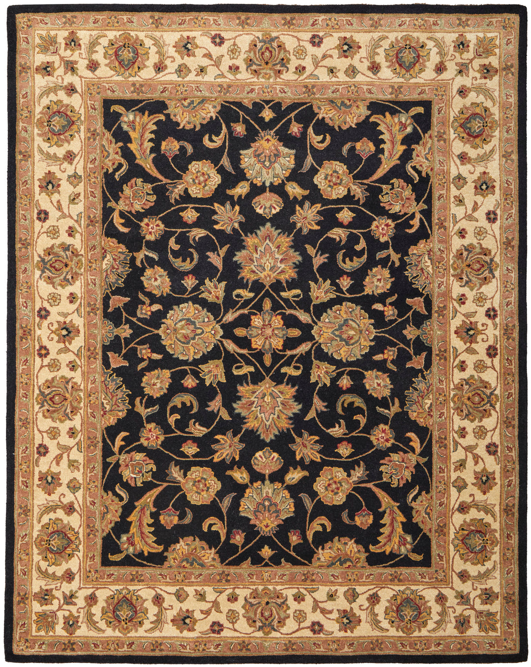 Rectangle/5' x 8'/Black/Beige