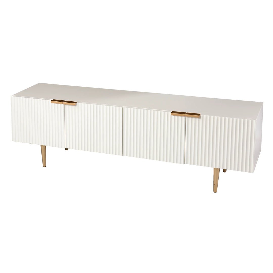Pilston 4-Door Media Console - AmericanHomeFurniture