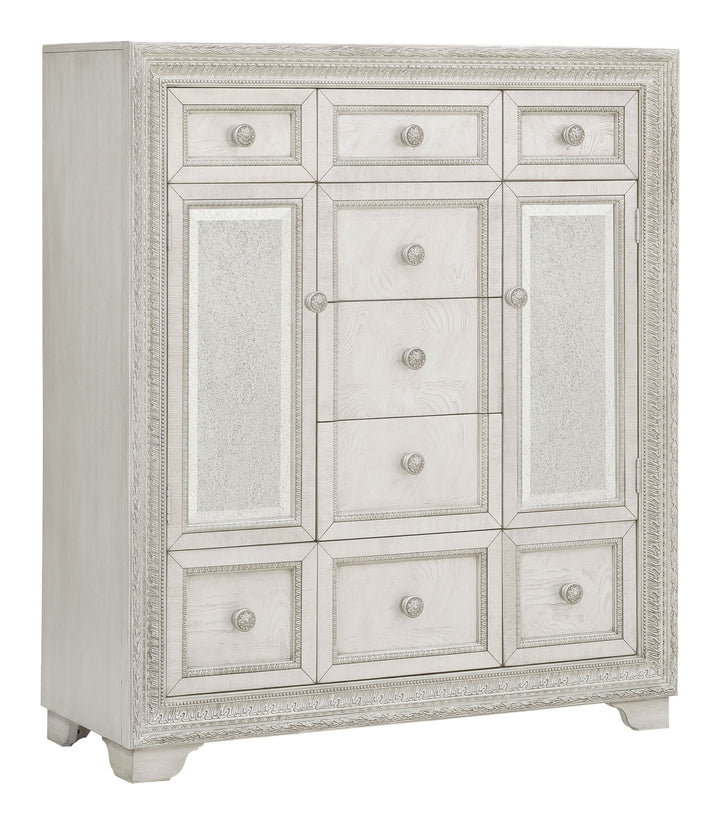 Camila Creamy White 9 Drawer Door Chest - P269125S