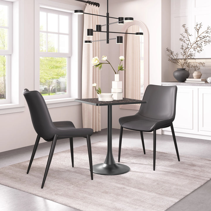 Magnus Dining Chair (Set of 2) Black - AmericanHomeFurniture