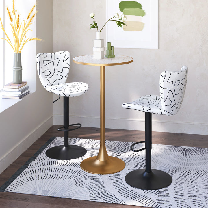 Elevate Barstool (Set of 2) White - AmericanHomeFurniture