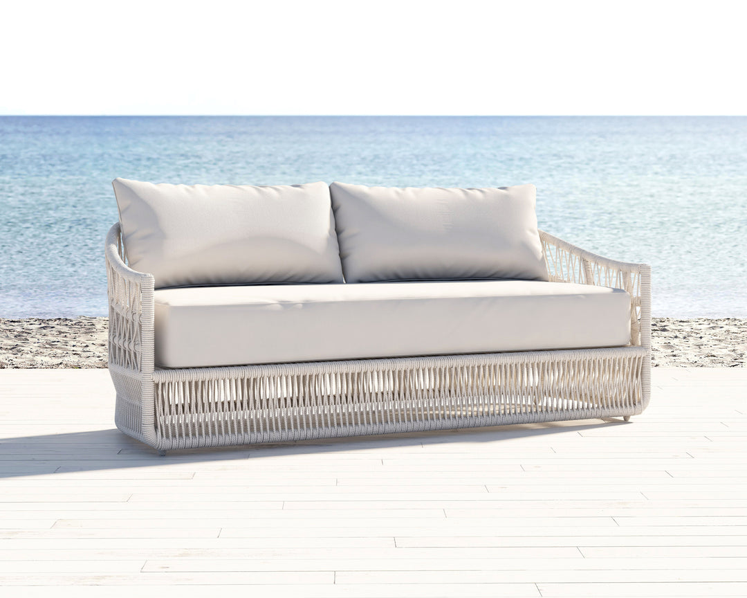 Dana Rope Sofa in Canvas Skyline w/ Self Welt