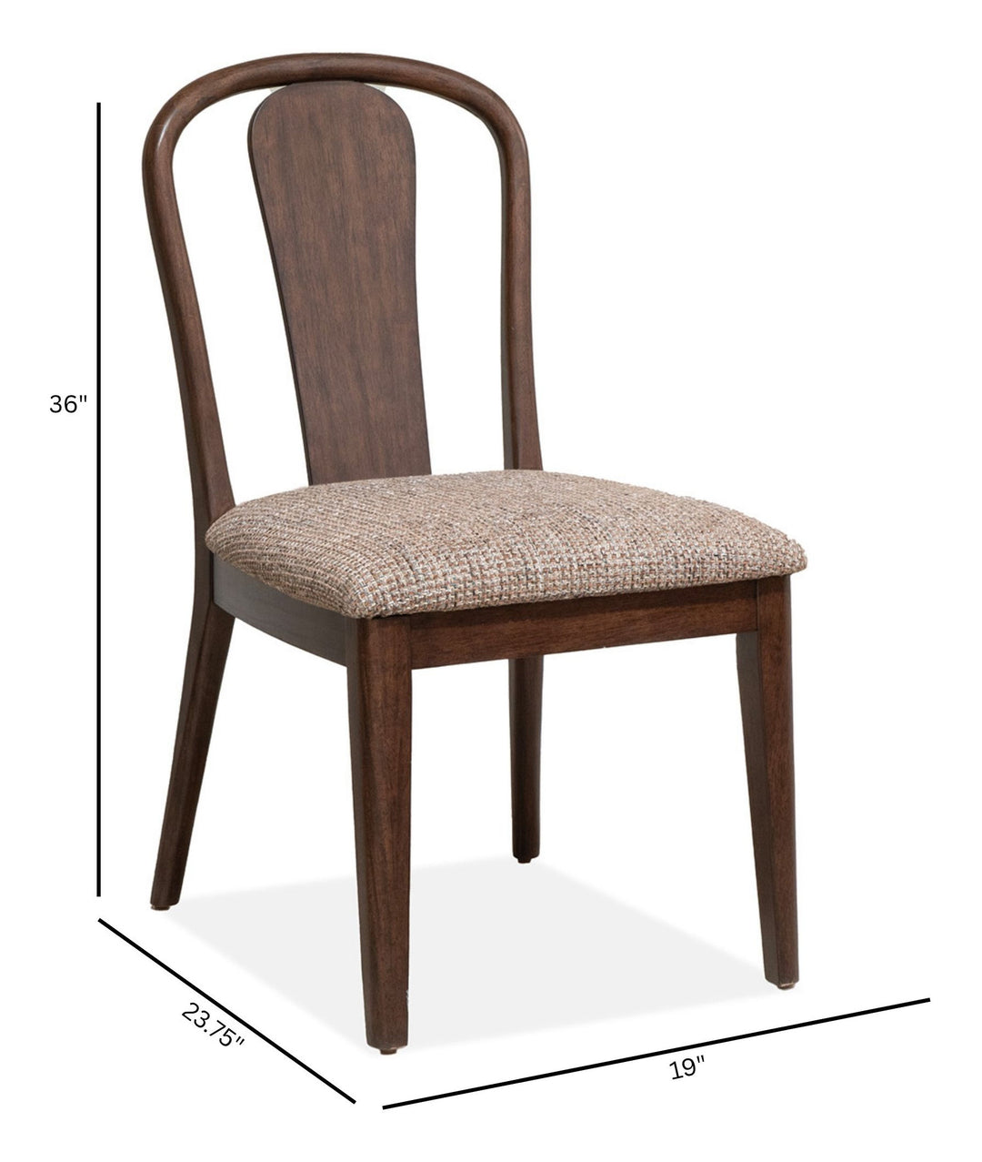 Belville Chestnut Brown Side Chair - Set of 2 - D6520-62