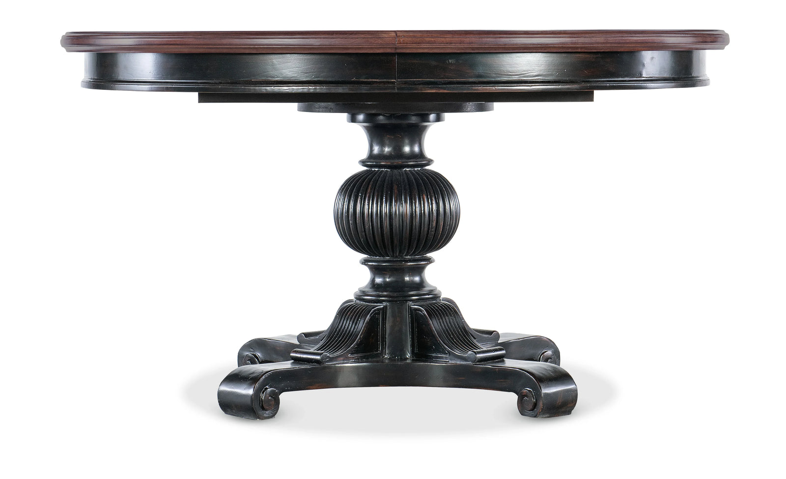 American Home Furniture Hooker Furniture Charleston Round Pedestal Dining Table with 1-20in Leaf